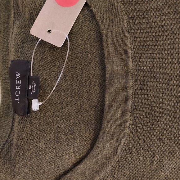 J. Crew Green NWT Men’s S Cotton-Cashmere Crewneck Sweater - Picture 4 of 12
